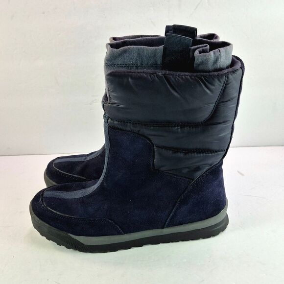 NWOT Lands' End Navy Blue Suede Insulated Commuter Winter Snow Boots 7.5 Women's - Picture 6 of 10